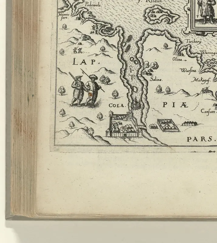 Kaart van de Russische kust met de stad Kola en het eiland Kildin, 1597 Wall Art by Levinus Hulsius - High-Resolution Digital Print