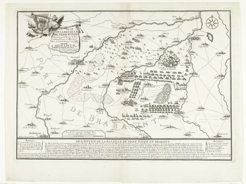 Kaart van de slag bij Landen, 1693 Wall Art by Unknown - High-Resolution Digital Print
