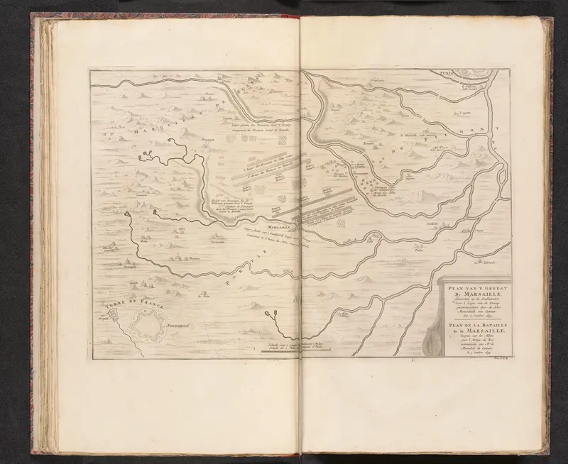 Kaart van de slag bij Marsaglia, 1693 Wall Art by Isaac van der Kloot - High-Resolution Digital Print
