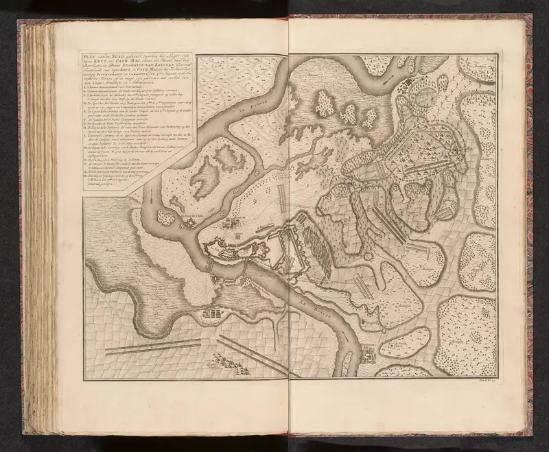 Kaart van de slag bij Petrovaradin, 1716 Wall Art by anonymous - High-Resolution Digital Print