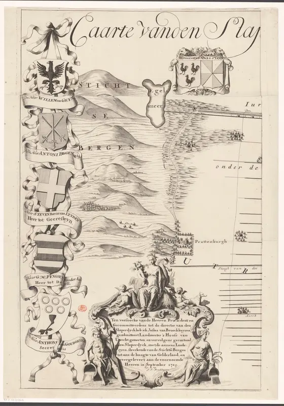 Kaart van de Slaperdijk (eerste deel) Wall Art by Caspar Specht - High-Resolution Digital Print