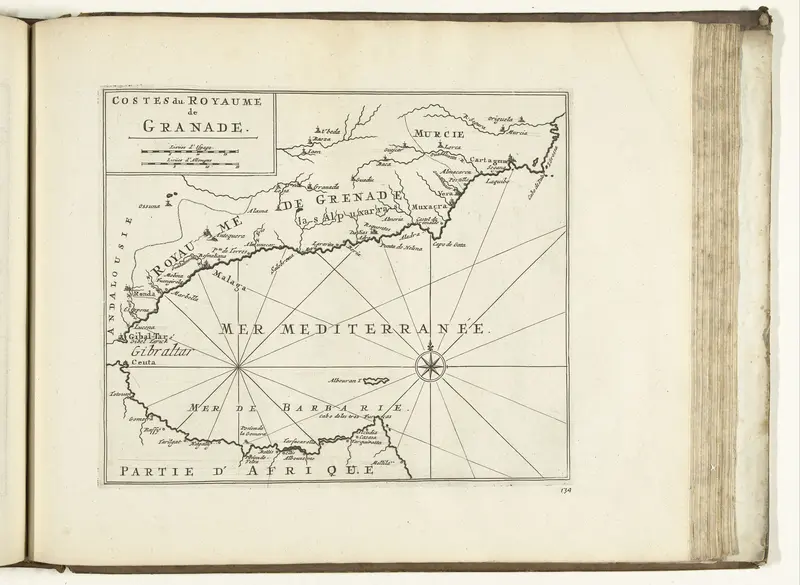 Kaart van de Spaanse zuidkust bij Gibraltar, 1726 Wall Art by Pieter van der Aa (I) - High-Resolution Digital Print
