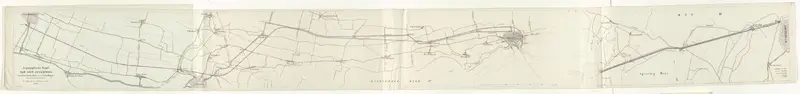 Kaart van de spoorlijn tussen Amsterdam en Den Haag, 1842 Wall Art by anonymous - High-Resolution Digital Print