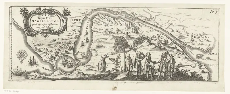 Kaart van de Straat Magellaan, 1615 Wall Art by anonymous - High-Resolution Digital Print