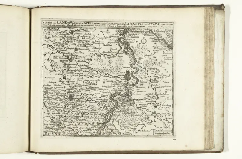 Kaart van de streek tussen Mannheim en Landau, 1726 Wall Art by Pieter van der Aa (I) - High-Resolution Digital Print