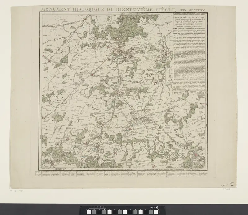 Kaart van de veldslagen bij en rondom Waterloo, 1815 Wall Art by Unknown - High-Resolution Digital Print