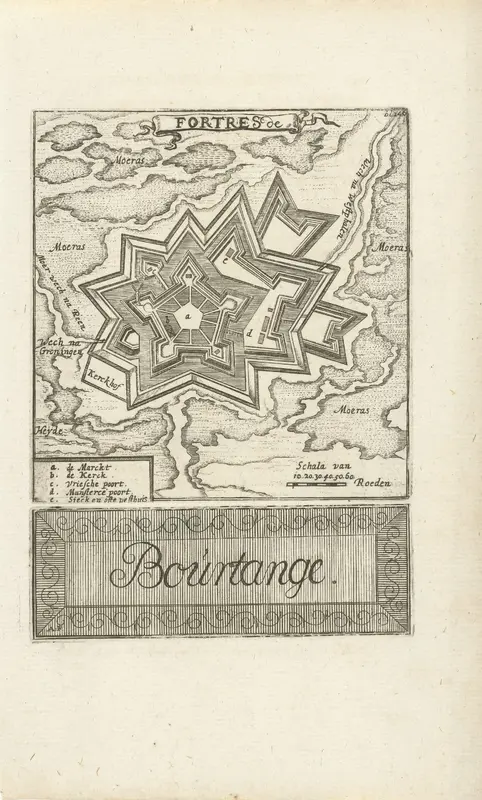 Kaart van de vesting Bourtange Wall Art by Unknown - High-Resolution Digital Print