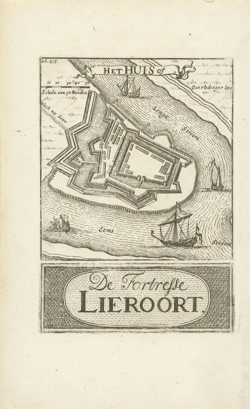 Kaart van de vesting Lierort Wall Art by Unknown - High-Resolution Digital Print