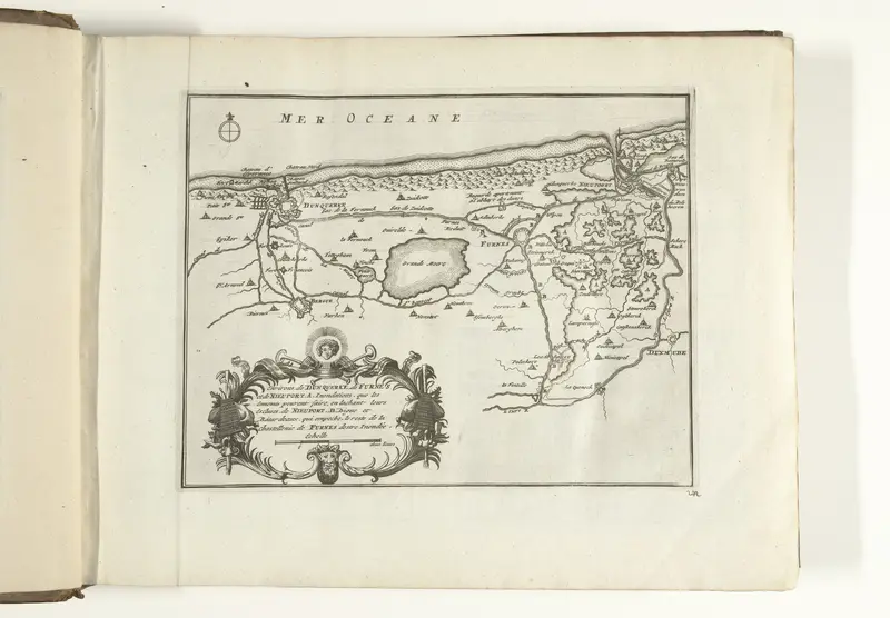 Kaart van de Vlaamse kust tussen Duinkerke en Nieuwpoort, 1726 Wall Art by Pieter van der Aa (I) - High-Resolution Digital Print