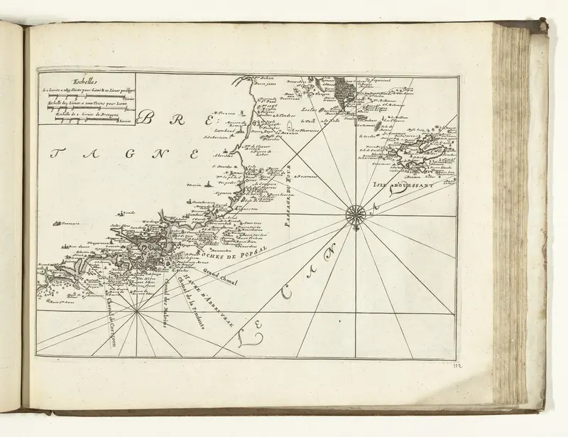Kaart van de westkust van Bretagne, 1726 Wall Art by Pieter van der Aa (I) - High-Resolution Digital Print