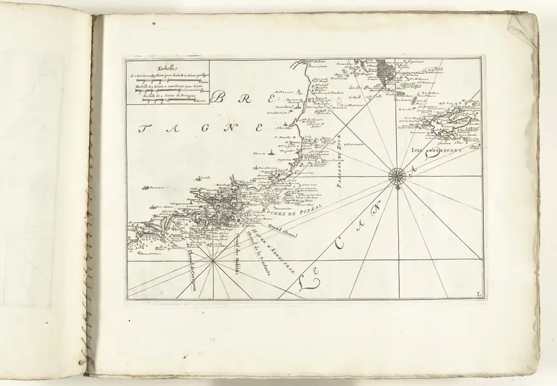 Kaart van de westkust van Bretagne, ca. 1702 Wall Art by anonymous - High-Resolution Digital Print