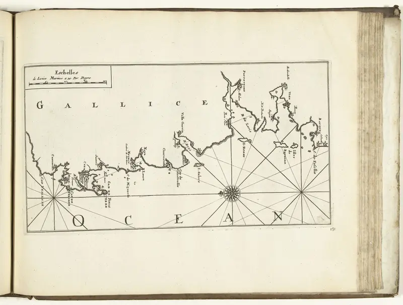 Kaart van de westkust van Galicië, 1726 Wall Art by Pieter van der Aa (I) - High-Resolution Digital Print