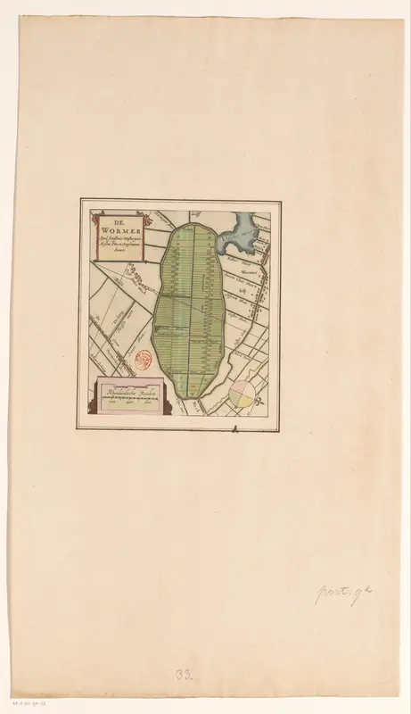 Kaart van de Wormer Wall Art by Pieter van der Keere - High-Resolution Digital Print
