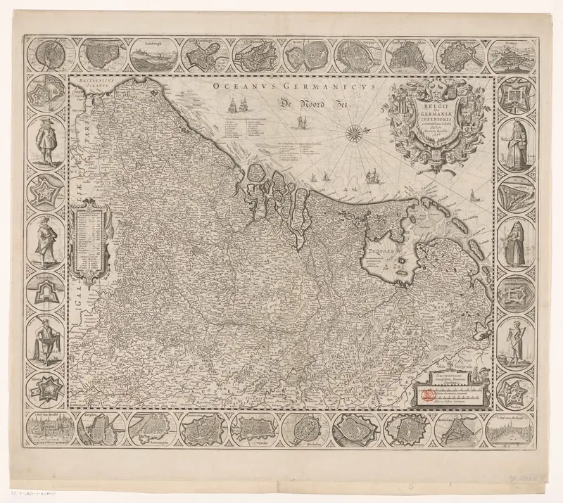 Kaart van de Zeventien Provinciën Wall Art by anonymous - High-Resolution Digital Print