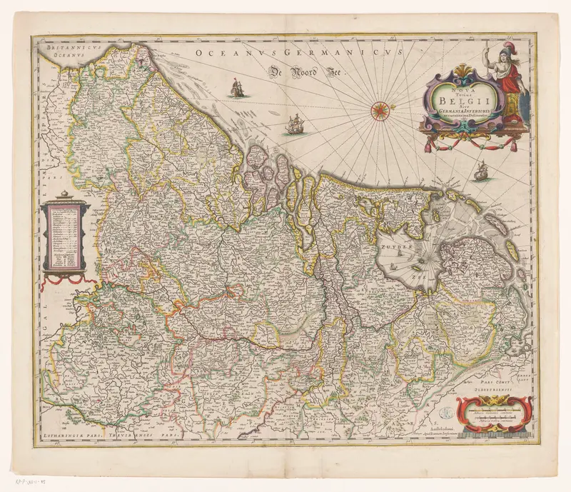 Kaart van de Zeventien Provinciën Wall Art by Johannes Janssonius van Waesberge (I) - High-Resolution Digital Print