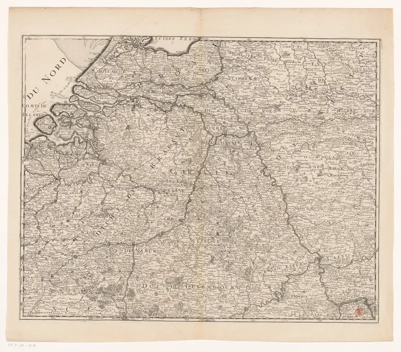 Kaart van de Zeventien Provinciën (blad rechtsonder) Wall Art by Charles Inselin - High-Resolution Digital Print