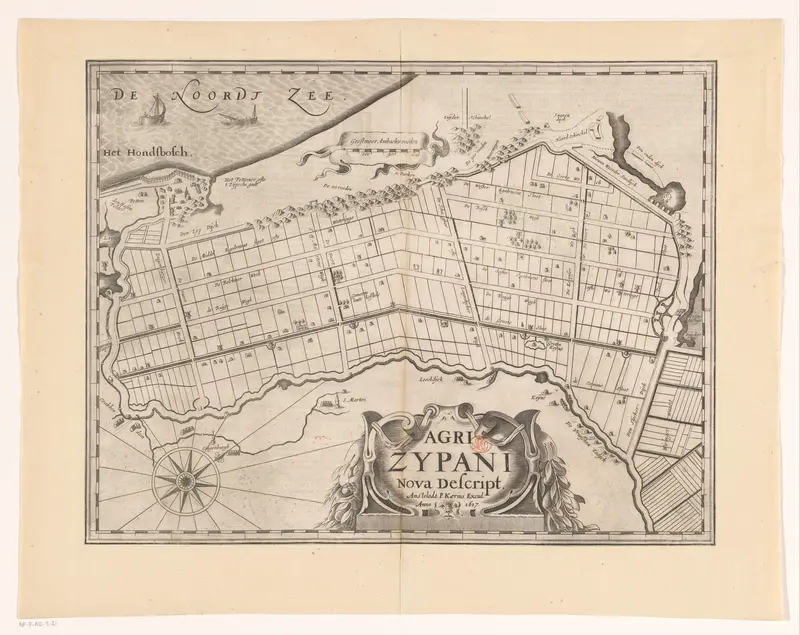 Kaart van de Zijpe- en Hazepolder Wall Art by Unknown - High-Resolution Digital Print