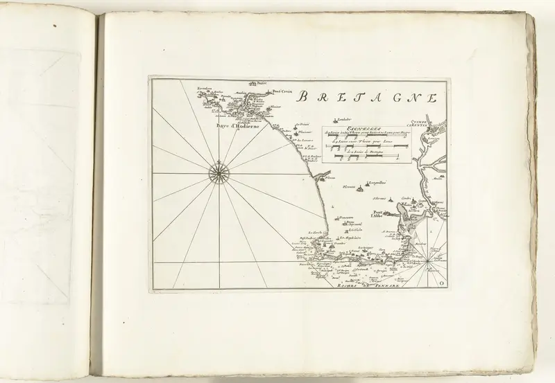 Kaart van de zuidkust van Bretagne, ca. 1702 Wall Art by unknown - High-Resolution Digital Print