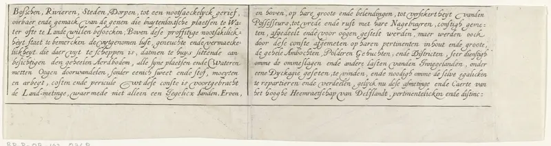 Kaart van Delfland (tekstblad midden onder) Wall Art by Floris Balthasarsz. van Berckenrode - High-Resolution Digital Print