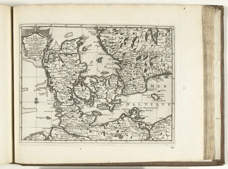 Kaart van Denemarken, 1726 Wall Art by anonymous - High-Resolution Digital Print