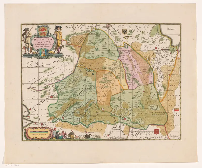 Kaart van Drenthe Wall Art by Unknown - High-Resolution Digital Print