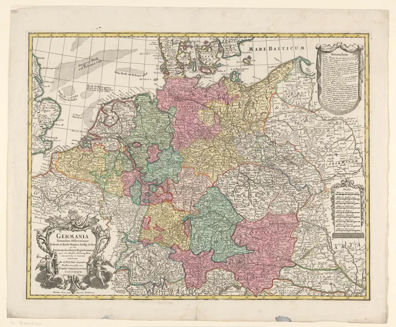 Kaart van Duitsland Wall Art by Unknown - High-Resolution Digital Print