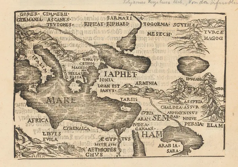 Kaart van een deel van het mediterrane kustgebied en het Perzische Rijk Wall Art by anonymous - High-Resolution Digital Print