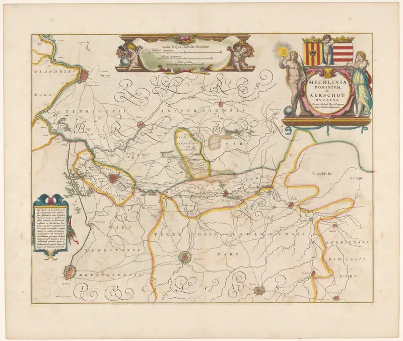 Kaart van een deel van Vlaanderen Wall Art by Johannes Willemszoon Blaeu - High-Resolution Digital Print