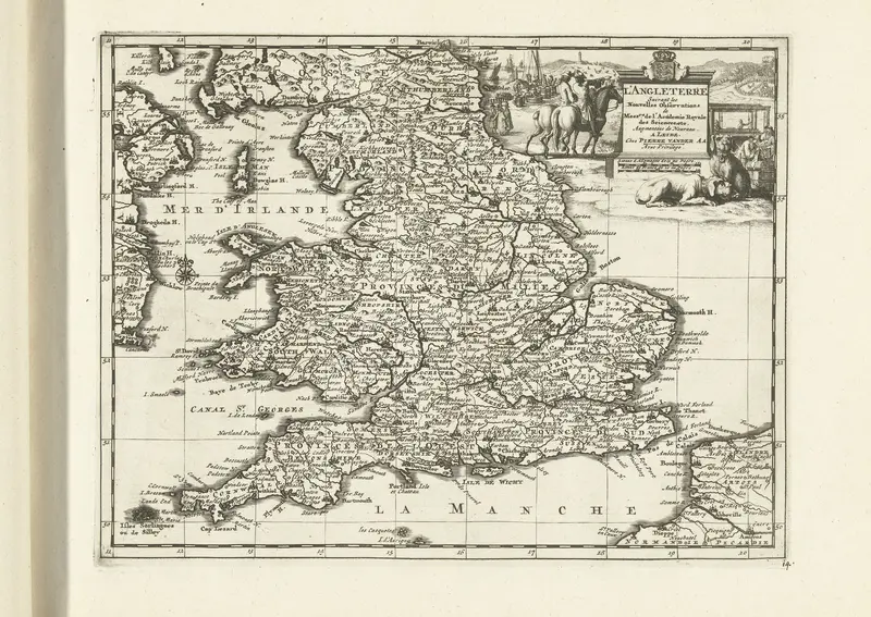Kaart van Engeland, 1726 Wall Art by anonymous - High-Resolution Digital Print
