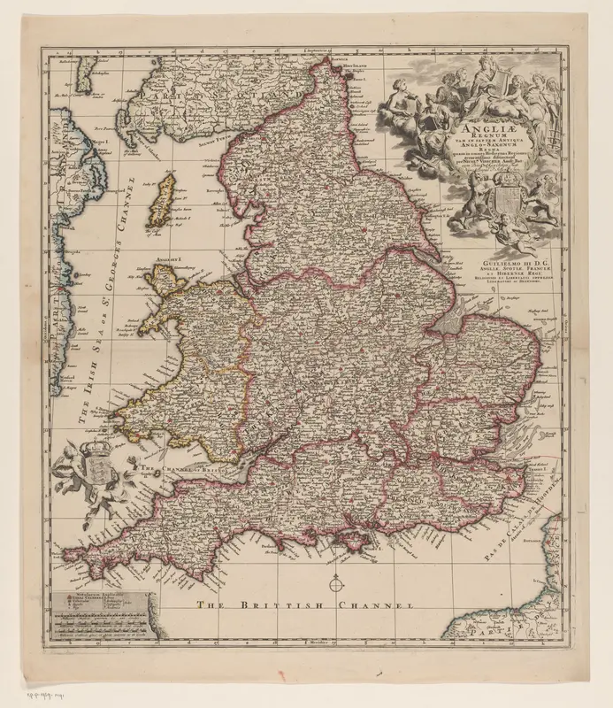 Kaart van Engeland Wall Art by Unknown - High-Resolution Digital Print