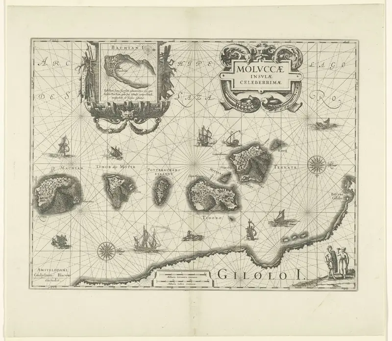 Kaart van enige eilanden van de Molukken Wall Art by anonymous - High-Resolution Digital Print