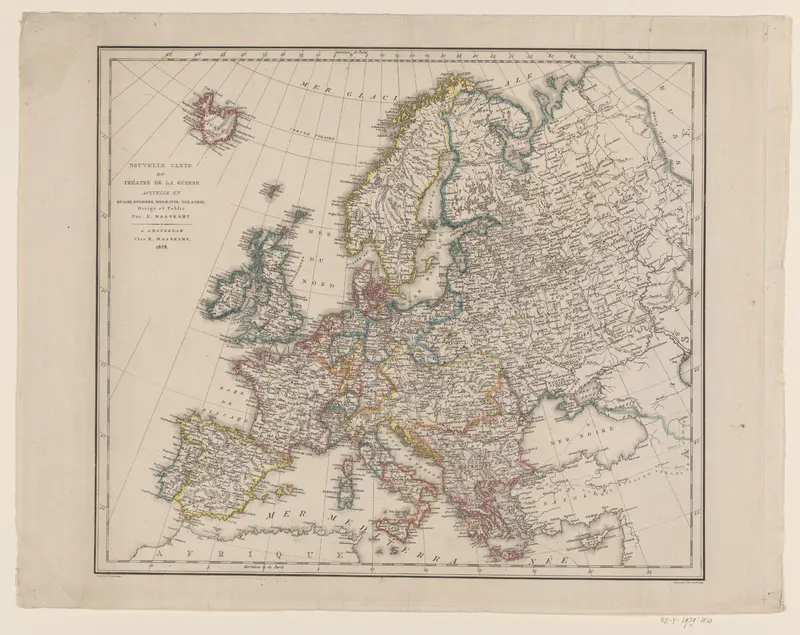 Kaart van Europa Wall Art by Unknown - High-Resolution Digital Print