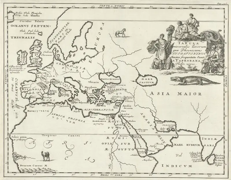 Kaart van Europa en gedeelten van Azïe en Afrika Wall Art by Cornelis Boutesteyn - High-Resolution Digital Print