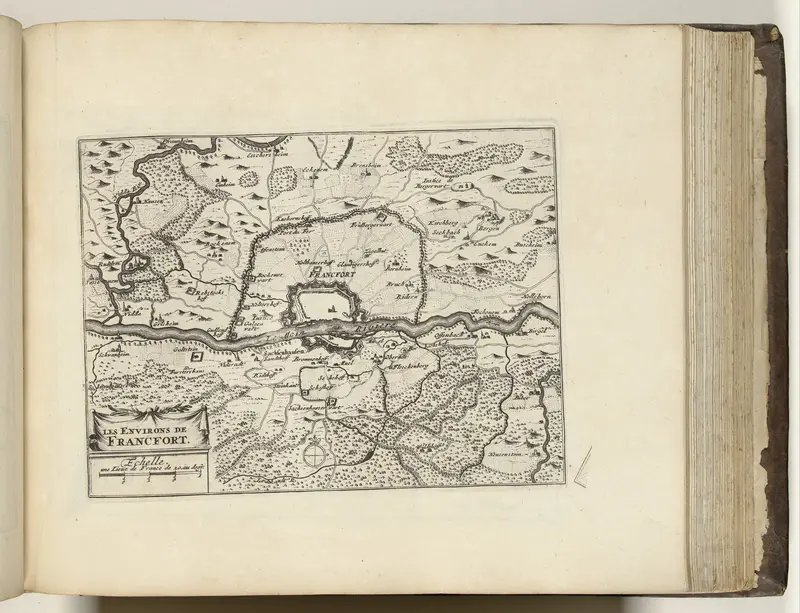 Kaart van Frankfurt am Main en omgeving, ca. 1693-1696 Wall Art by Lodewijk XIV (koning van Frankrijk) - High-Resolution Digital Print
