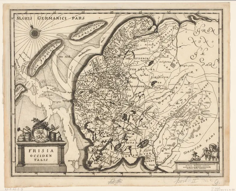 Kaart van Friesland Wall Art by Caspar Merian - High-Resolution Digital Print