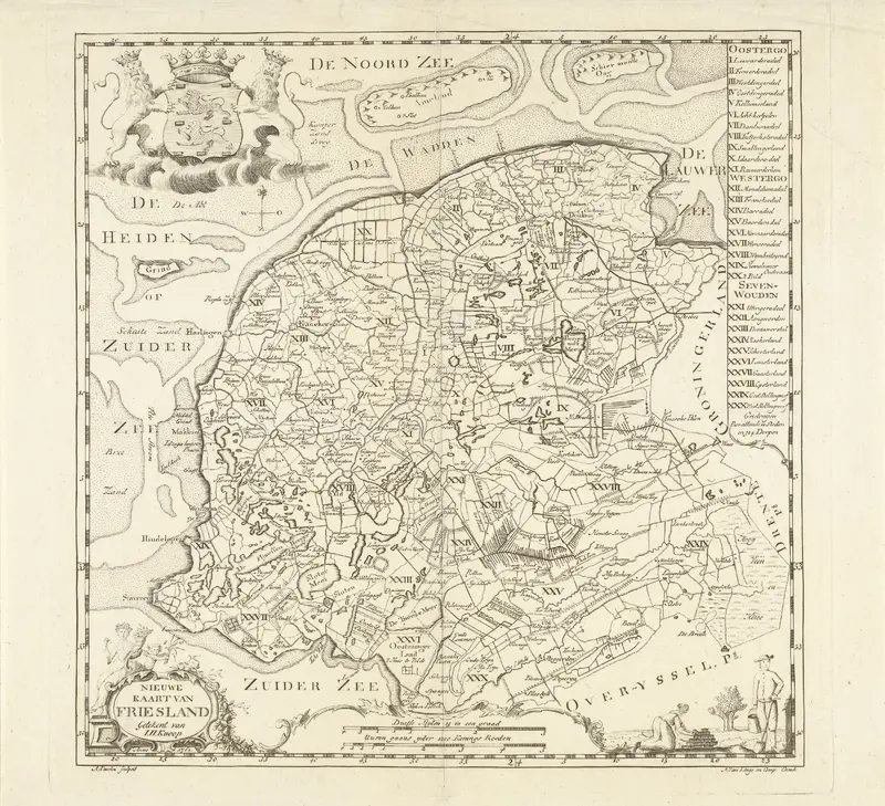 Kaart van Friesland Wall Art by Unknown - High-Resolution Digital Print