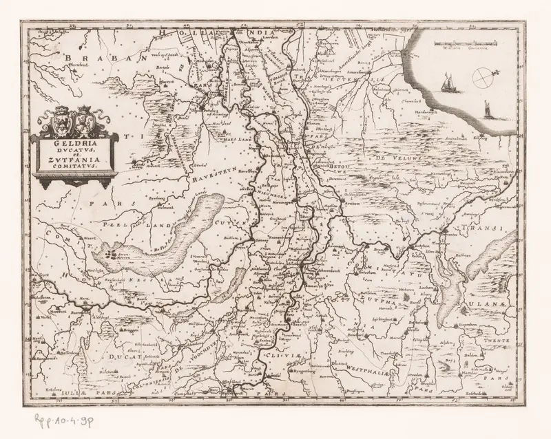 Kaart van Gelderland Wall Art by Caspar Merian - High-Resolution Digital Print