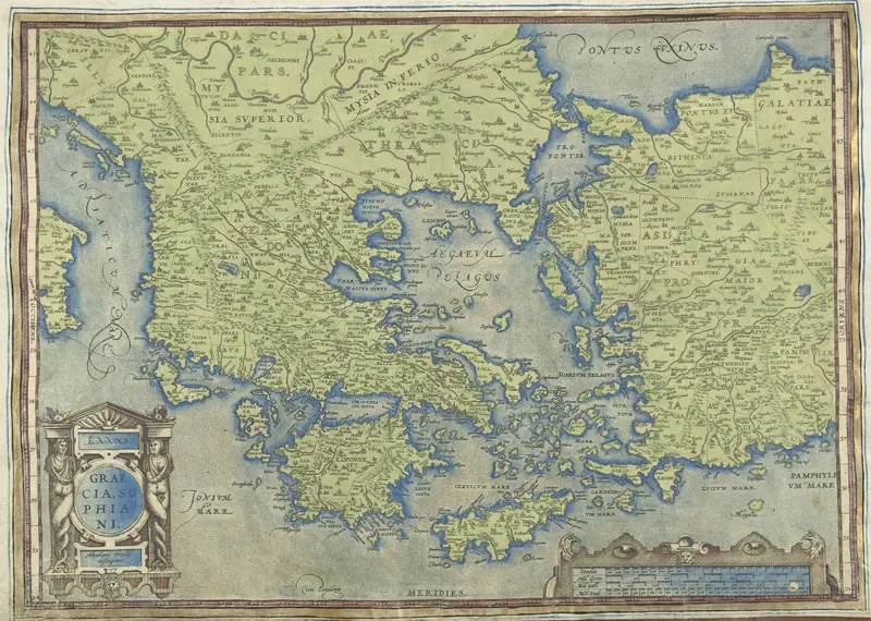 Kaart van Griekenland Wall Art by anonymous - High-Resolution Digital Print