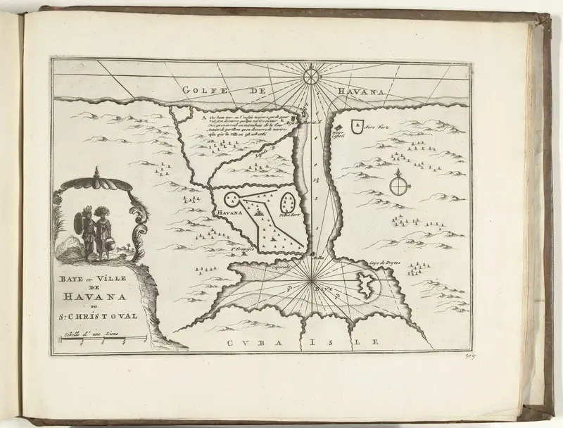 Kaart van Havana en de baai op Cuba, 1726 Wall Art by anonymous - High-Resolution Digital Print
