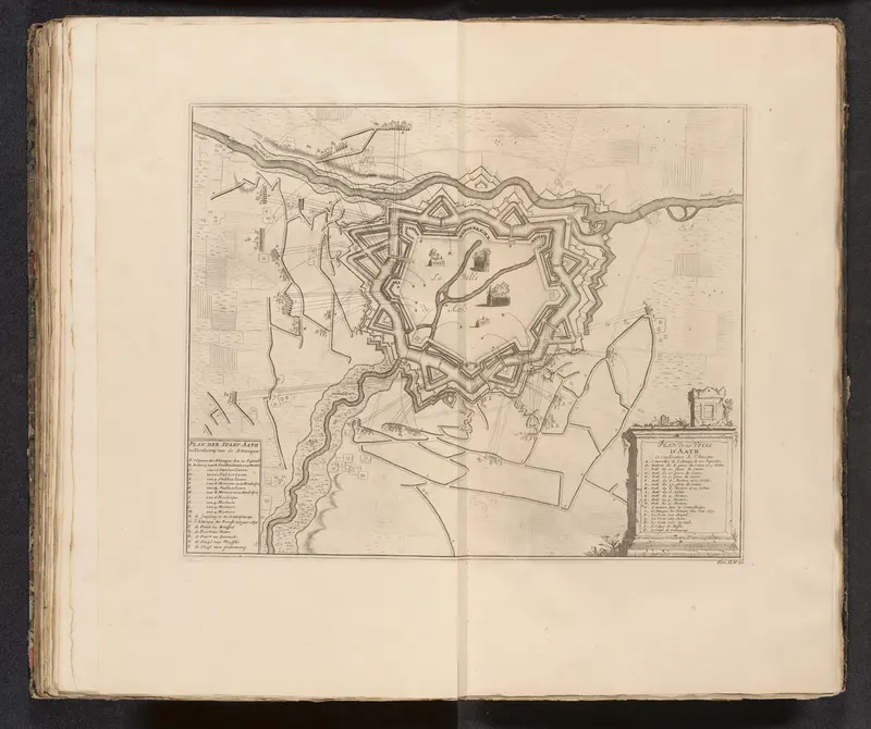 Kaart van het beleg van Ath, 1706 Wall Art by Isaac van der Kloot - High-Resolution Digital Print