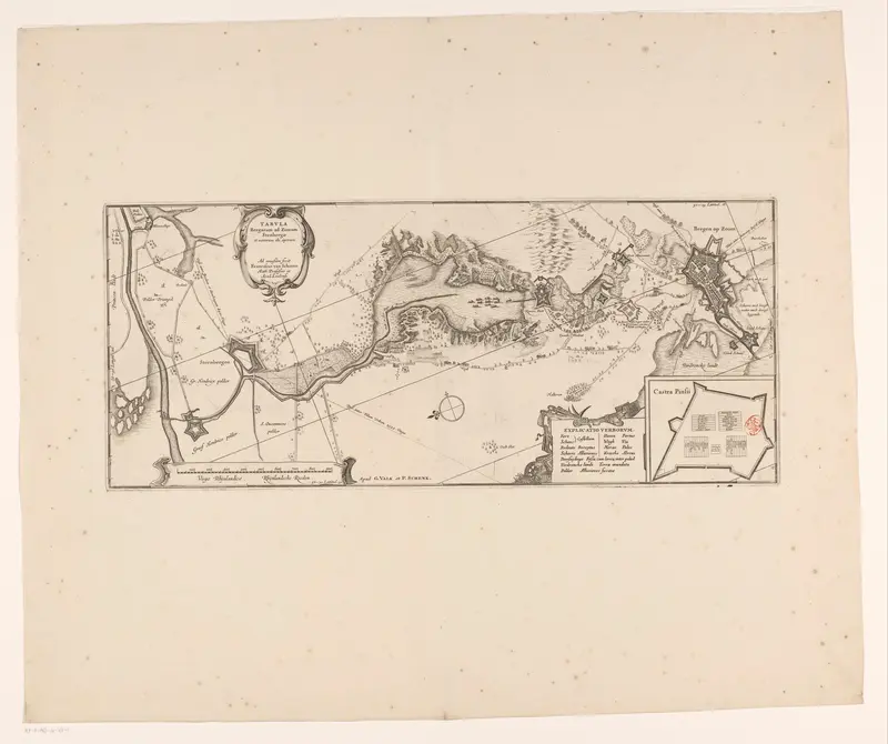 Kaart van het beleg van Bergen op Zoom, 1622 Wall Art by anonymous - High-Resolution Digital Print