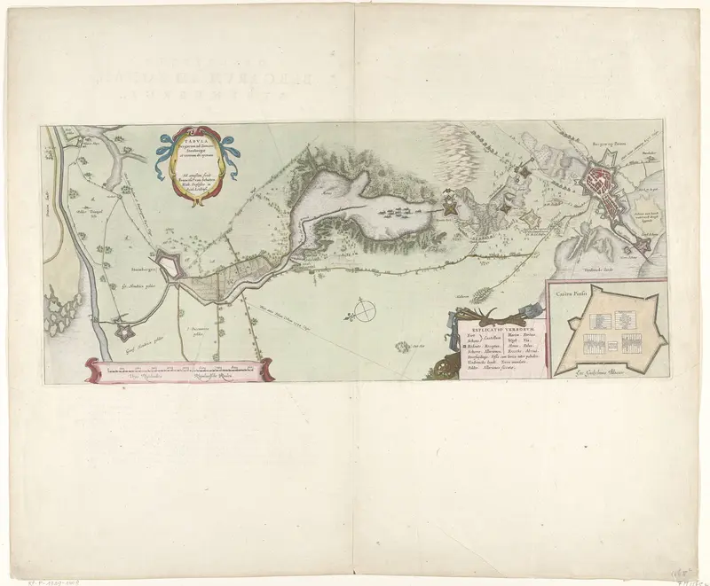 Kaart van het beleg van Bergen op Zoom, 1622 Wall Art by Unknown - High-Resolution Digital Print
