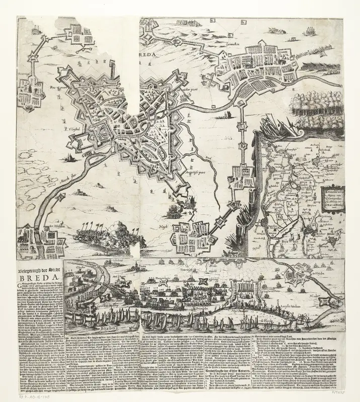Kaart van het beleg van Breda, 1624 Wall Art by anonymous - High-Resolution Digital Print