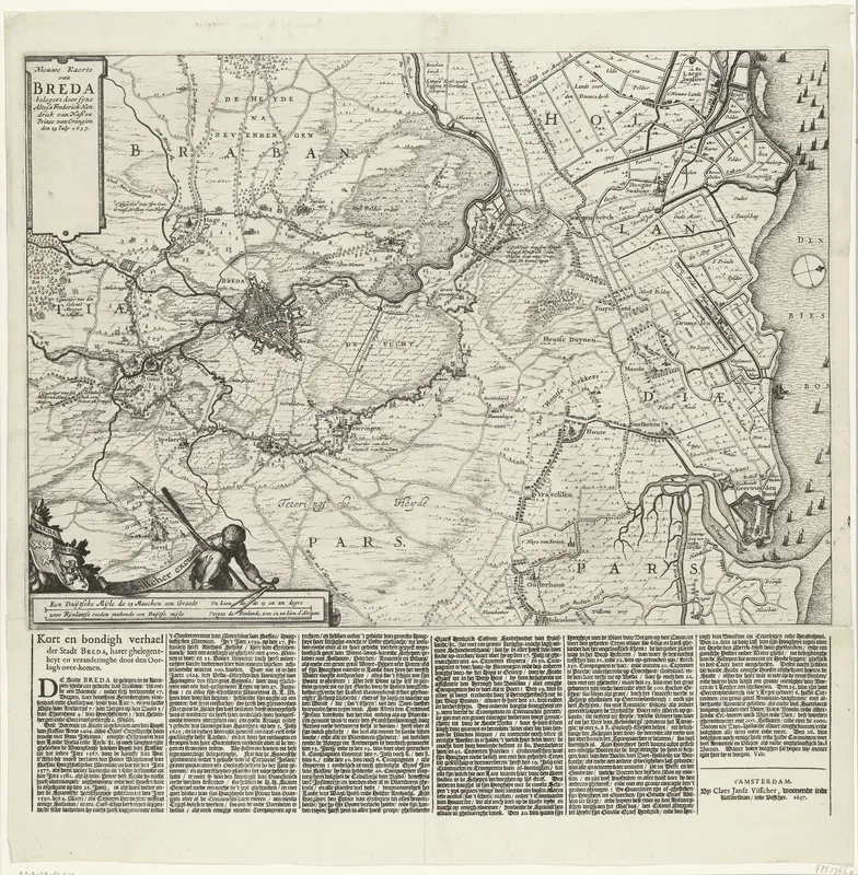 Kaart van het beleg van Breda, 1637 Wall Art by Unknown - High-Resolution Digital Print