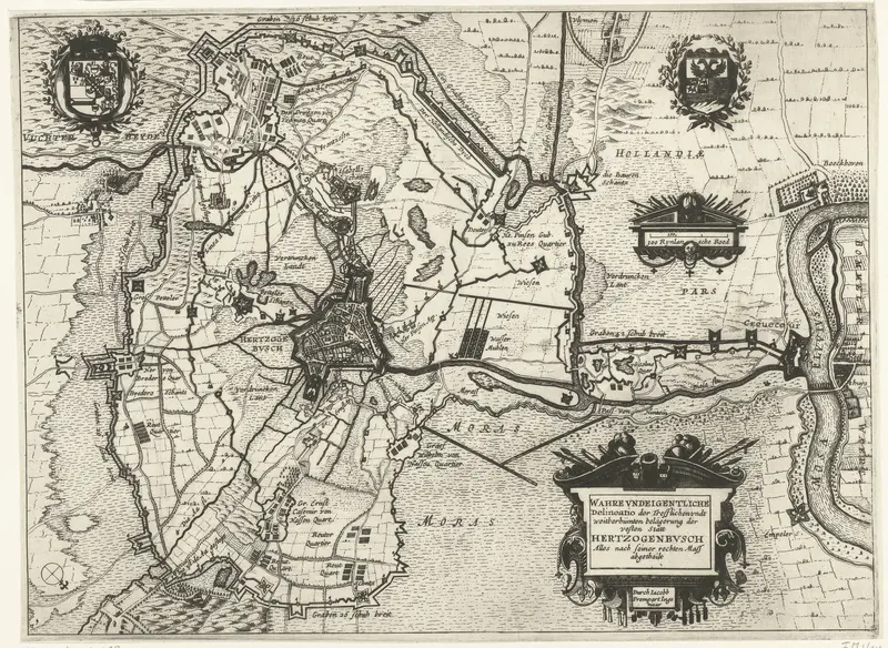 Kaart van het beleg van Den Bosch door Frederik Hendrik, 1629 Wall Art by anonymous - High-Resolution Digital Print