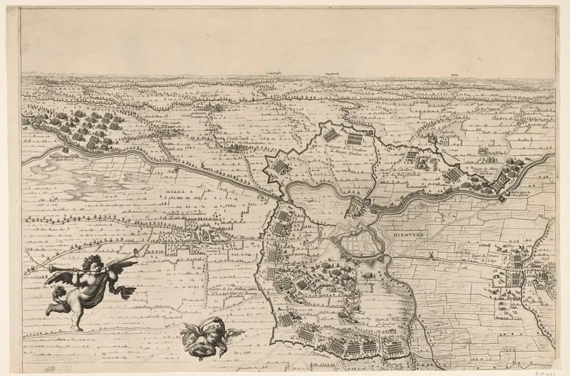 Kaart van het beleg van Diksmuide, 1647 Wall Art by anonymous - High-Resolution Digital Print
