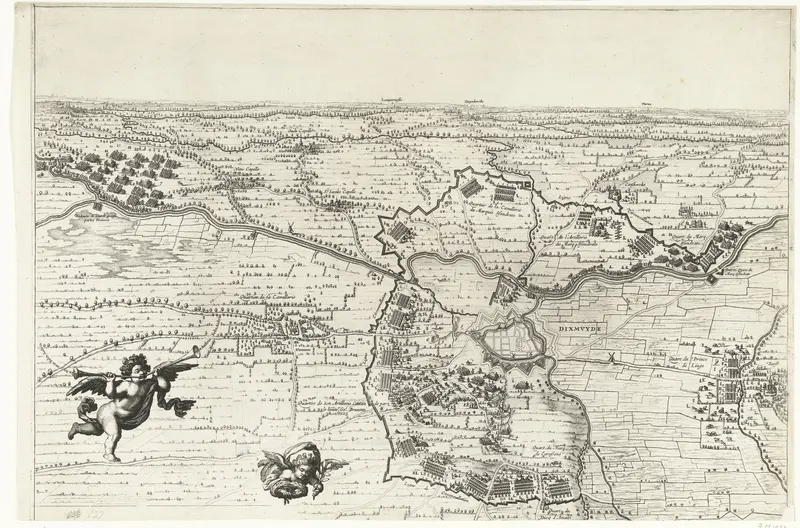 Kaart van het beleg van Diksmuide (bovenblad), 1647 Wall Art by anonymous - High-Resolution Digital Print