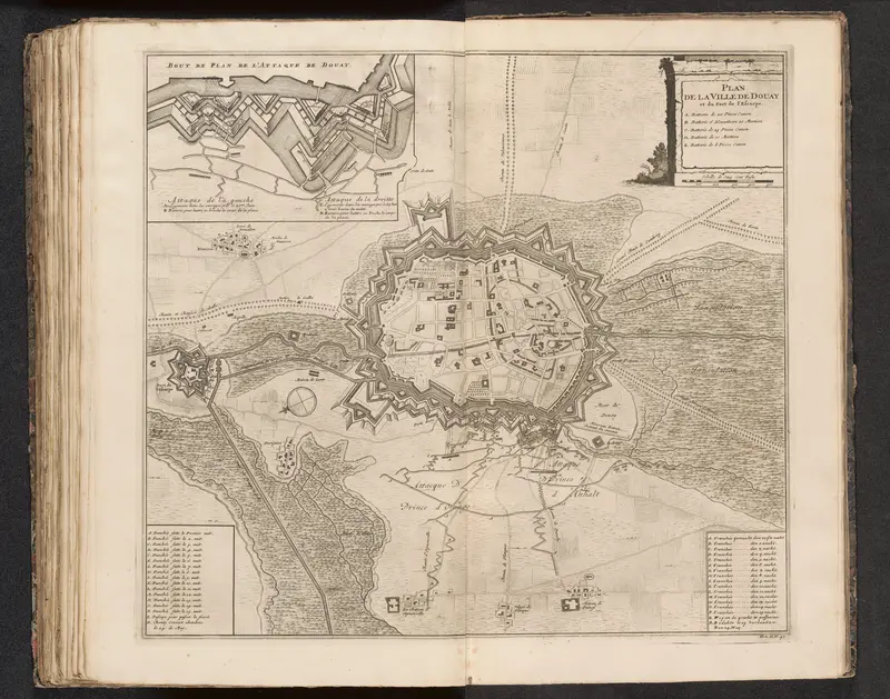 Kaart van het beleg van Douai, 1710 Wall Art by Isaac van der Kloot - High-Resolution Digital Print