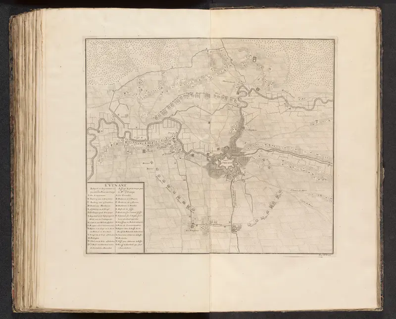 Kaart van het beleg van Saint-Venant, 1710 Wall Art by anonymous - High-Resolution Digital Print