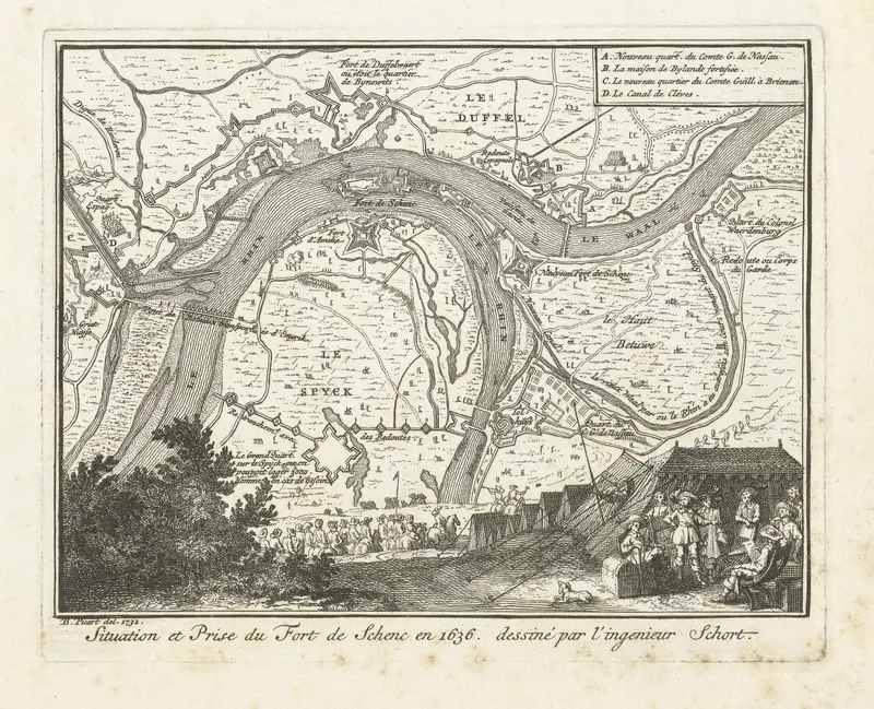 Kaart van het beleg van Schenckenschans, 1636 Wall Art by Pierre Humbert - High-Resolution Digital Print